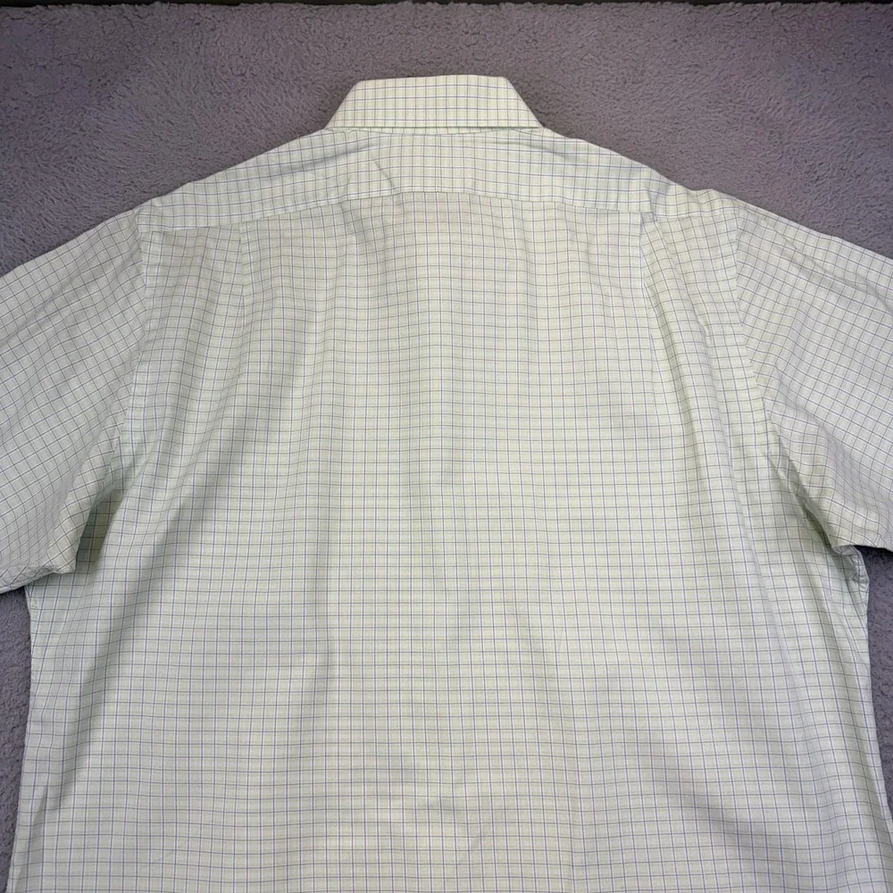 Polo Ralph Lauren Shirt Mens 17 36/37 Green Check‎ Regent Custom Fit Cotton
